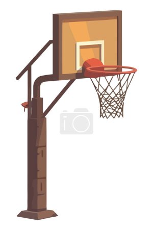 Illustration for Basketball hoop design over white - Royalty Free Image