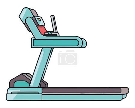 Illustration for Treadmill illustration design over white - Royalty Free Image