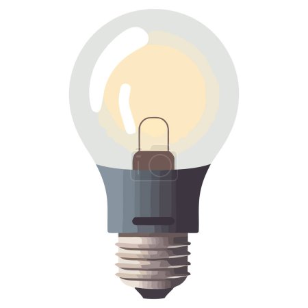 Illustration for Light bulb design over white - Royalty Free Image