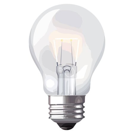 Illustration for Light bulb illustration over white - Royalty Free Image