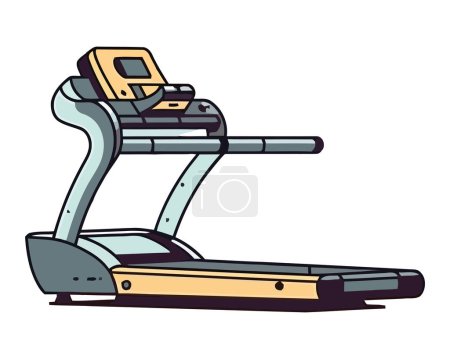 Illustration for Treadmill vector design over white - Royalty Free Image
