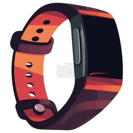 Illustration for Modern watch design over white - Royalty Free Image