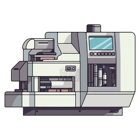 Illustration for Modern printer design over white - Royalty Free Image