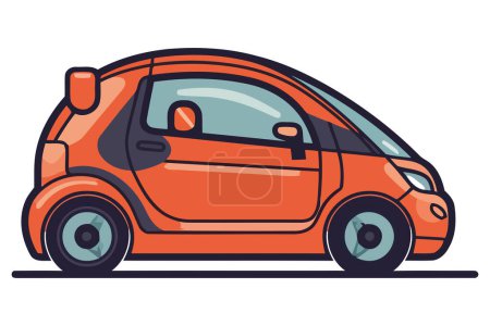 Téléchargez les illustrations : Luxe voiture orange sur blanc - en licence libre de droit
