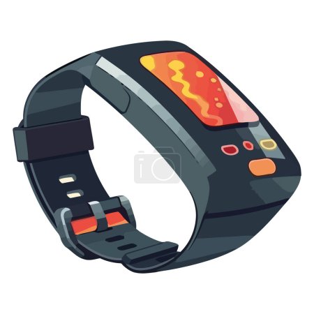 Illustration for Modern watch vector over white - Royalty Free Image