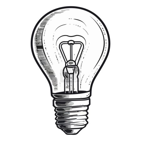 Illustration for Light bulb design over white - Royalty Free Image