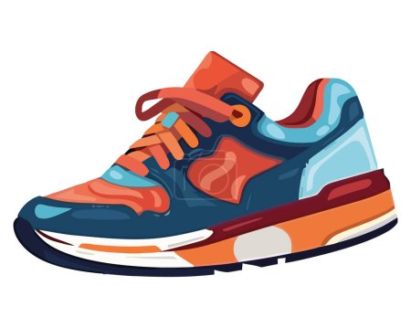 Illustration for Blue sports shoes over white - Royalty Free Image