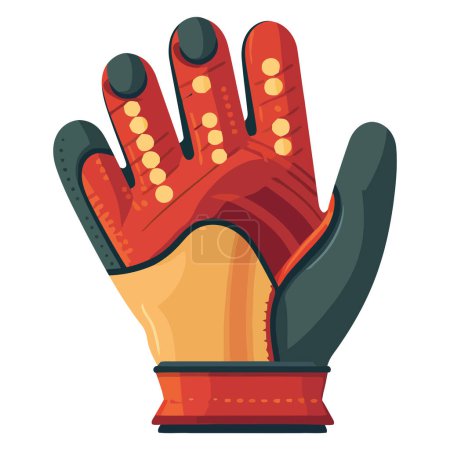 Illustration for Protective glove design over white - Royalty Free Image