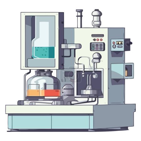 Illustration for Modern factory machinery over white - Royalty Free Image