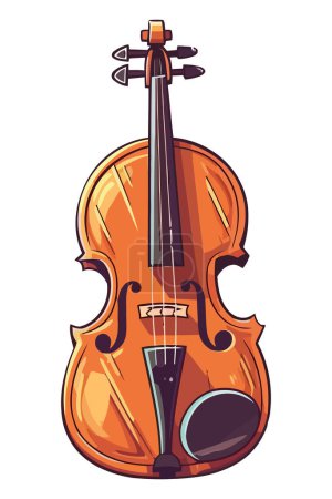 Ilustración de Diseño clásico del violín sobre blanco - Imagen libre de derechos