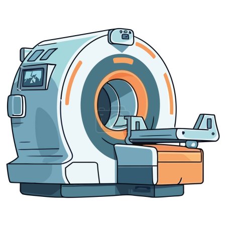 Illustration for Modern healthcare machinery over white - Royalty Free Image