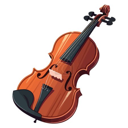 Téléchargez les illustrations : Design classique de violon sur blanc - en licence libre de droit