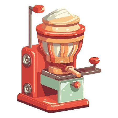 Illustration for Old fashioned coffee grinder over white - Royalty Free Image