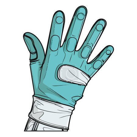 Illustration for Protective gloves for sports over white - Royalty Free Image