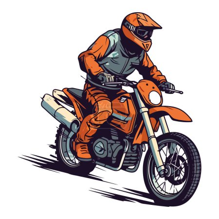 Téléchargez les illustrations : Vitesse motocross domine motocross sur blanc - en licence libre de droit