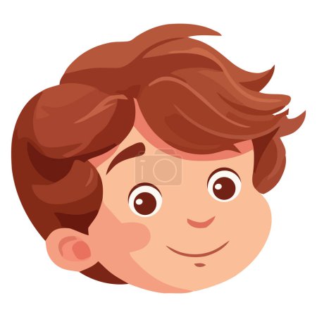 Illustration for Smiling avatar design over white - Royalty Free Image