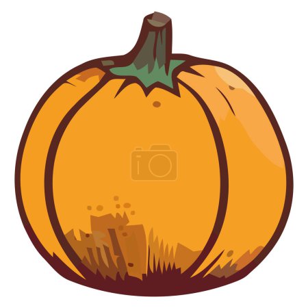Illustration for Healthy pumpkin design over white - Royalty Free Image