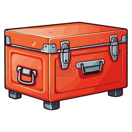 Ilustración de Diseño del maletín rojo sobre blanco - Imagen libre de derechos