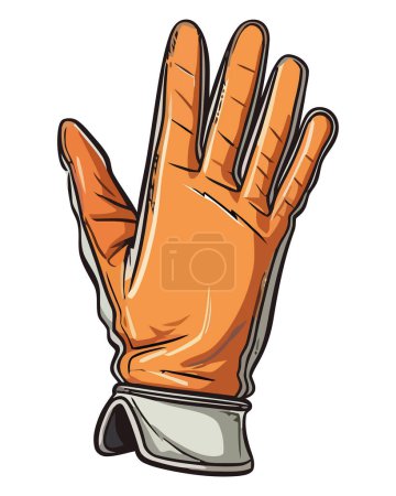 Illustration for Protective leather gloves over white - Royalty Free Image