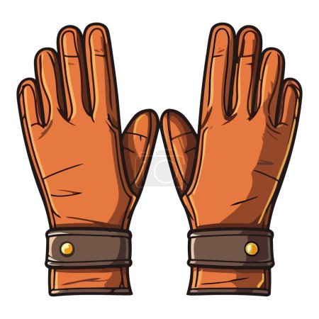 Téléchargez les illustrations : Conception de gants d'hiver sur blanc - en licence libre de droit