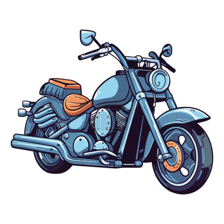 Téléchargez les illustrations : Illustration de moto chromée sur blanc - en licence libre de droit