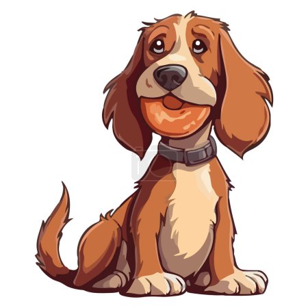 Illustration for Playful puppy design over white - Royalty Free Image