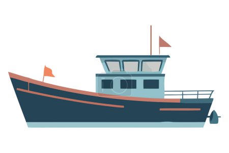 Ilustración de Ilustración del barco de vela sobre blanco - Imagen libre de derechos