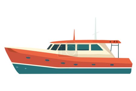 Téléchargez les illustrations : Conception vectorielle de voilier sur blanc - en licence libre de droit