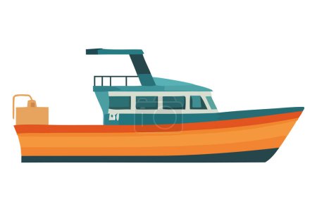 Téléchargez les illustrations : Vecteur de conception de voilier sur blanc - en licence libre de droit