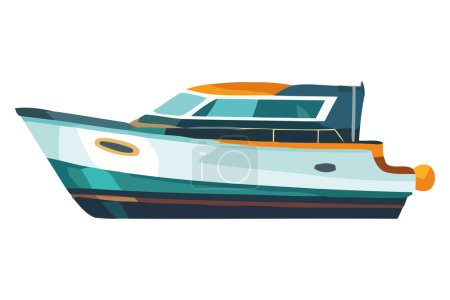 Ilustración de Diseño del barco de vela sobre blanco - Imagen libre de derechos