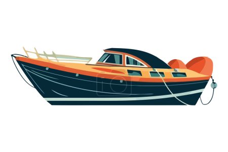 Ilustración de Vector de la nave de vela sobre blanco - Imagen libre de derechos