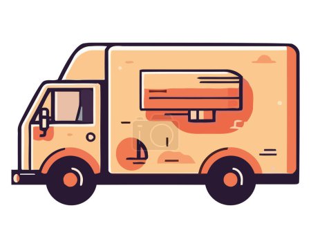 Illustration for Truck for delivering cargo over white - Royalty Free Image
