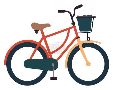 Téléchargez les illustrations : Conception de bicyclette colorée sur blanc - en licence libre de droit