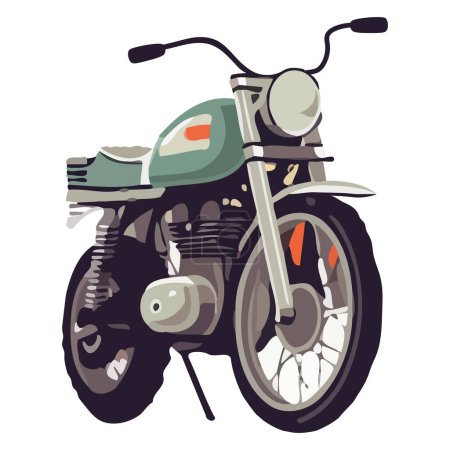 Téléchargez les illustrations : Design de moto brillant sur blanc - en licence libre de droit