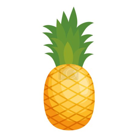 Ilustración de Fruta de piña sobre fondo blanco icono aislado - Imagen libre de derechos