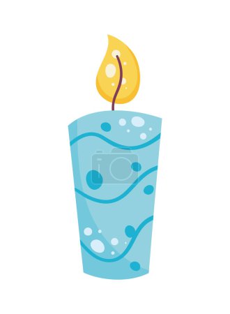 Illustration for Blue candle design over white - Royalty Free Image