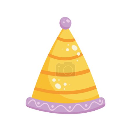 Illustration for Party cone hat over white - Royalty Free Image