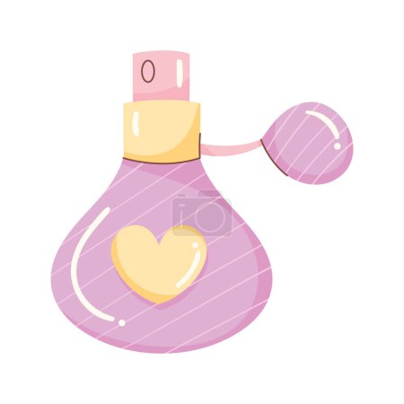 Illustration for Perfume bottle design over white - Royalty Free Image