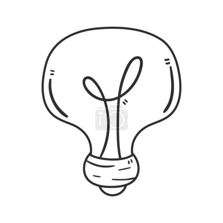 Illustration for Light bulb illustration over white - Royalty Free Image