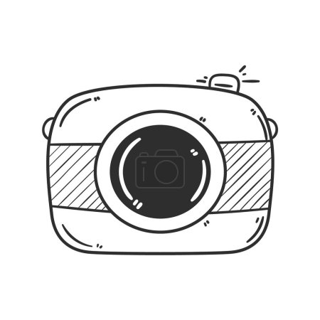 Ilustración de Lindo diseño de la cámara sobre blanco - Imagen libre de derechos