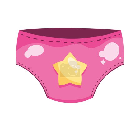 Illustration for Pink underwear design over white - Royalty Free Image