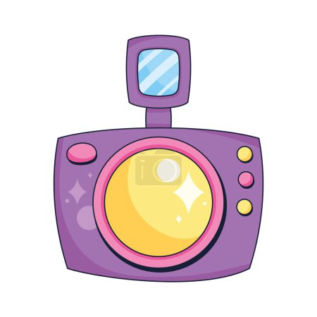 Illustration for Purple camera design over white - Royalty Free Image