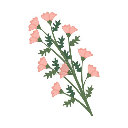 Téléchargez les illustrations : Bouquet de fleurs icône de la nature isolé - en licence libre de droit