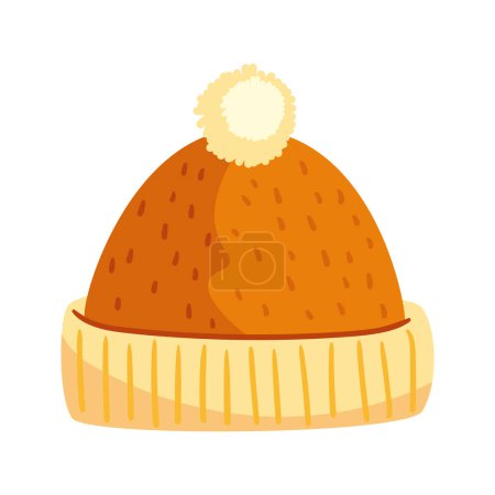 Téléchargez les illustrations : Automne chapeau chaud icône isolé - en licence libre de droit