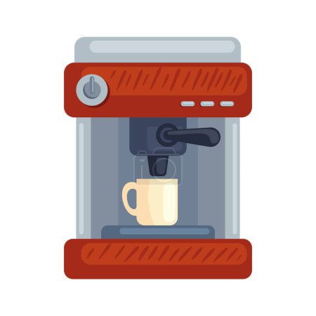 Illustration for Coffee maker with mug icon isolated - Royalty Free Image