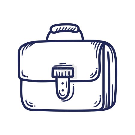 Illustration for Briefcase doodle icon isolated illustration - Royalty Free Image