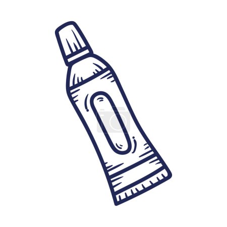 Ilustración de Arte tubo acrílico garabato icono aislado - Imagen libre de derechos