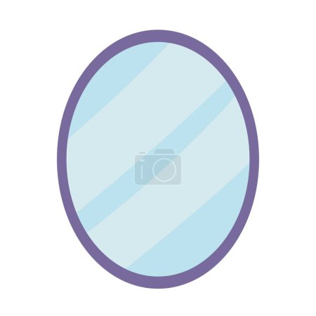 Ilustración de Icono de espejo oval ilustración aislada - Imagen libre de derechos