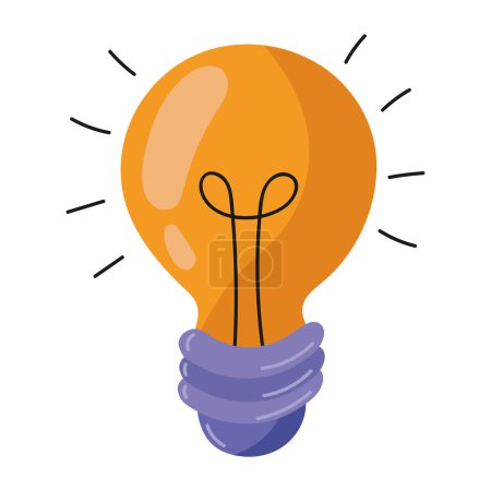 Illustration for Bright light bulb icon isolated illustration - Royalty Free Image