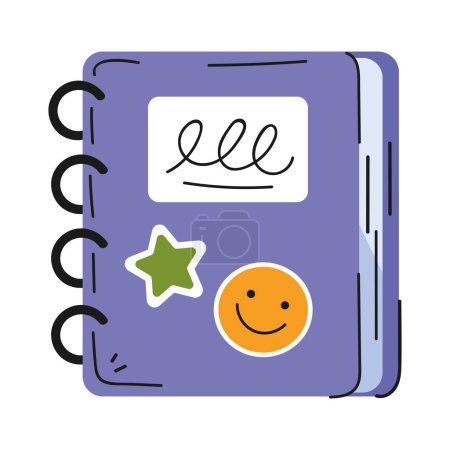 Illustration for Notebook school icon isolated illustration - Royalty Free Image